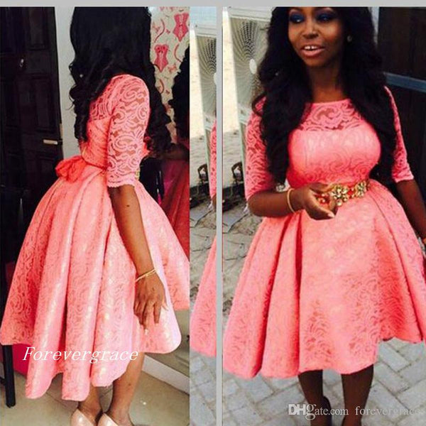 Peach Lace Dress